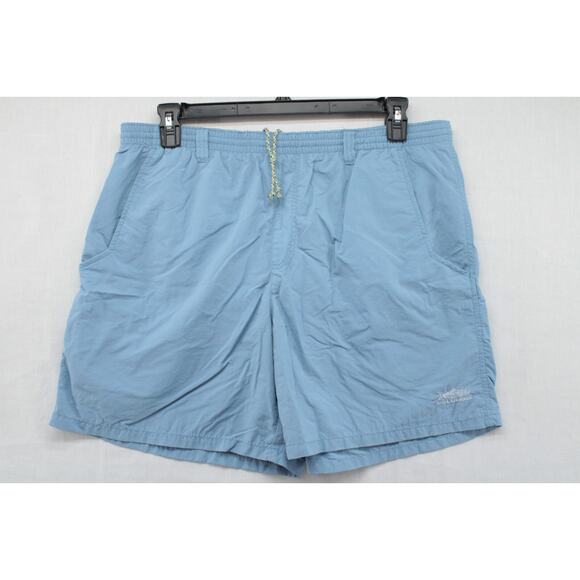 Columbia PFG Mesh Lined Swim Trunks Men's Large Packable Blue Nylon Fishing - Picture 1 of 11